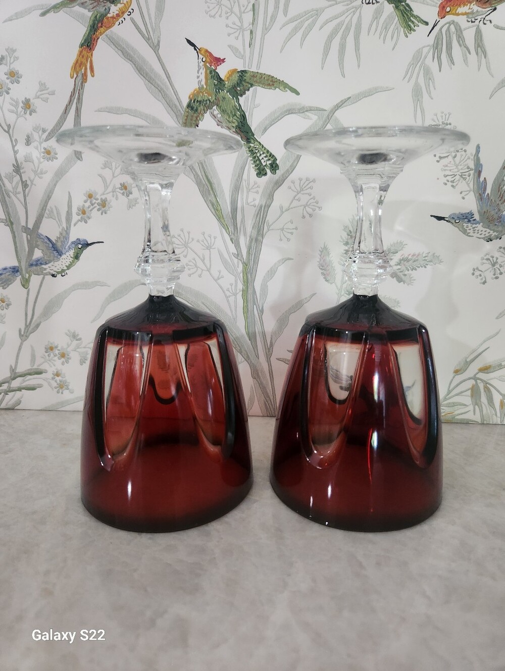 Cristal d' arques Ruby Red Crystal Goblets - Set of 2 - Picture 4 of 5